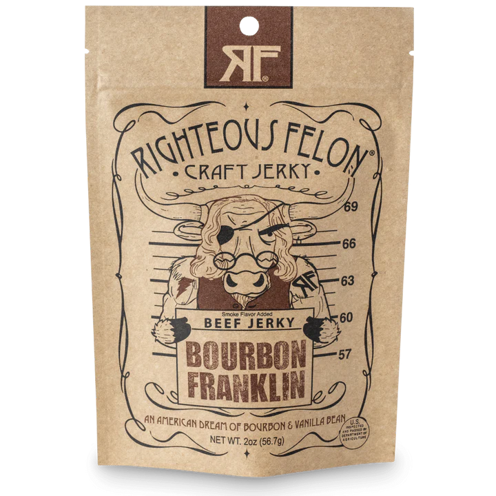 Righteous Felon Craft Jerky Bourbon Franklin