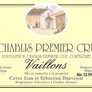 Jean et Sebastien Dauvissat Chablis Vaillons Premier Cru