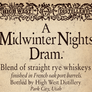 High West Distillery Blended Straight Rye Whiskey A Midwinter Nights Dram