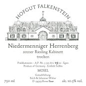 Hofgut Falkenstein Riesling Kabinett Trocken Niedermenniger Herrenberg Egon