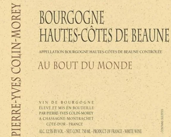 2021 Domaine Pierre-Yves Colin-Morey Bourgogne Hautes Cotes de Beaune Au Bout du Monde