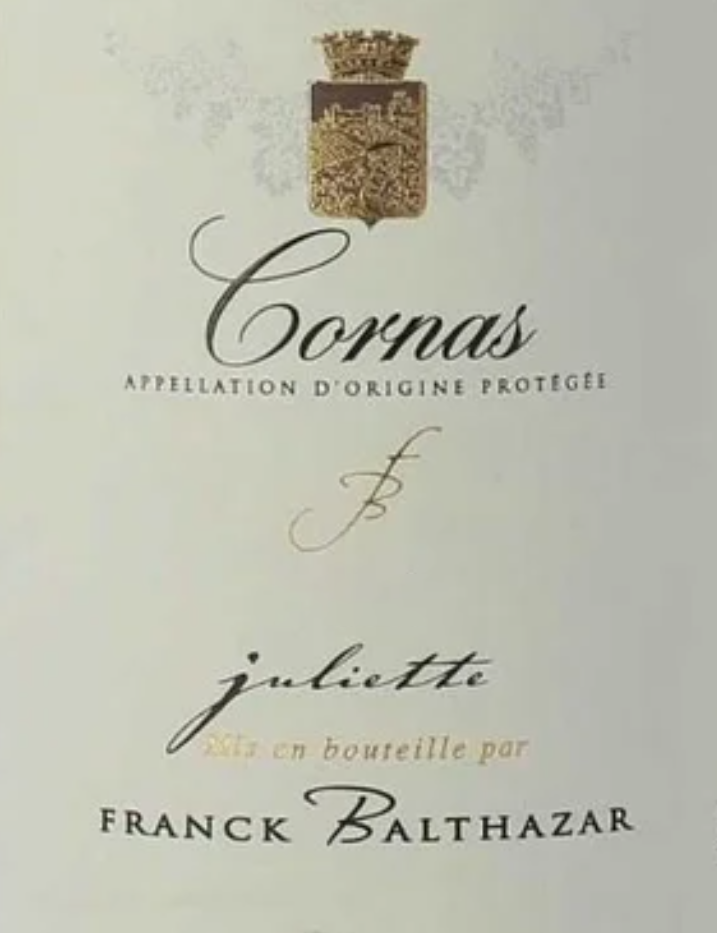 2022 Franck Balthazar Cornas Juliette