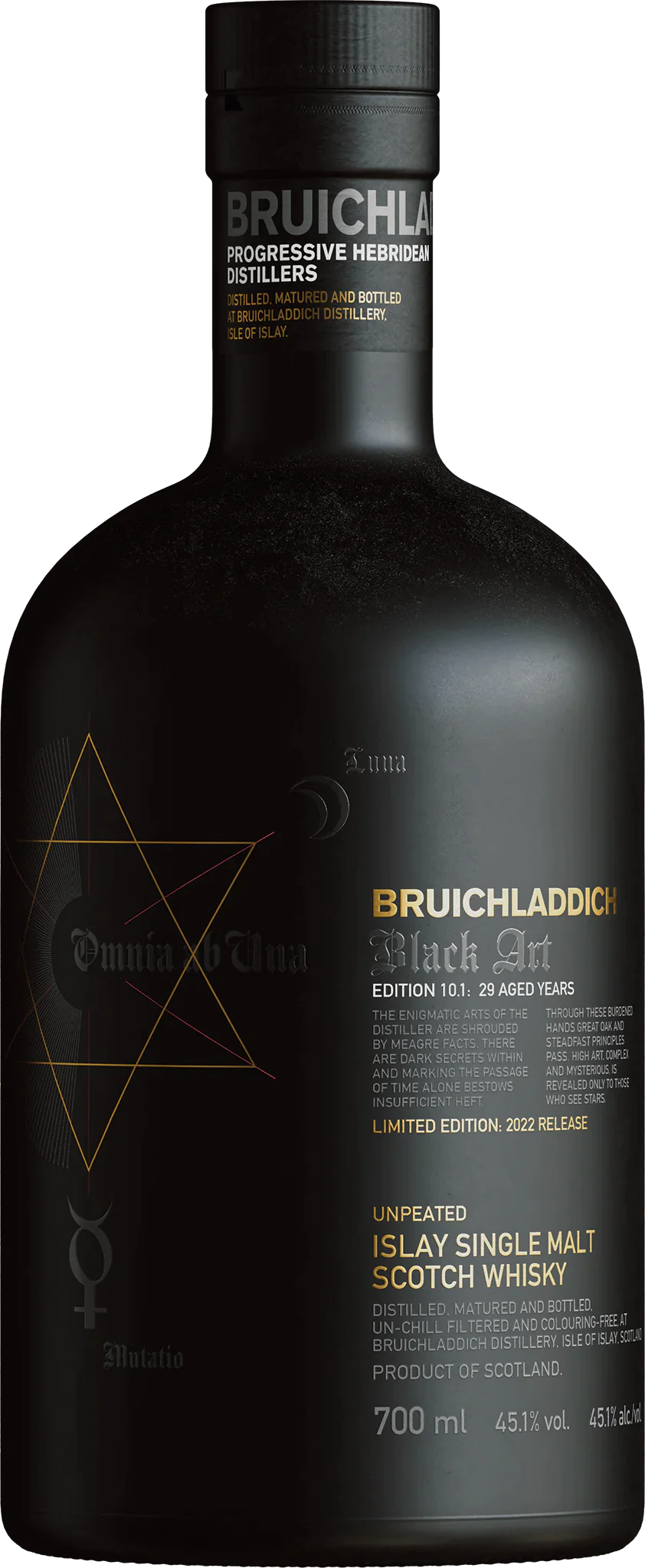 Bruichladdich Islay Single Malt Scotch Whisky Unpeated 24 Year Black Art Edition 11.1 750 ML