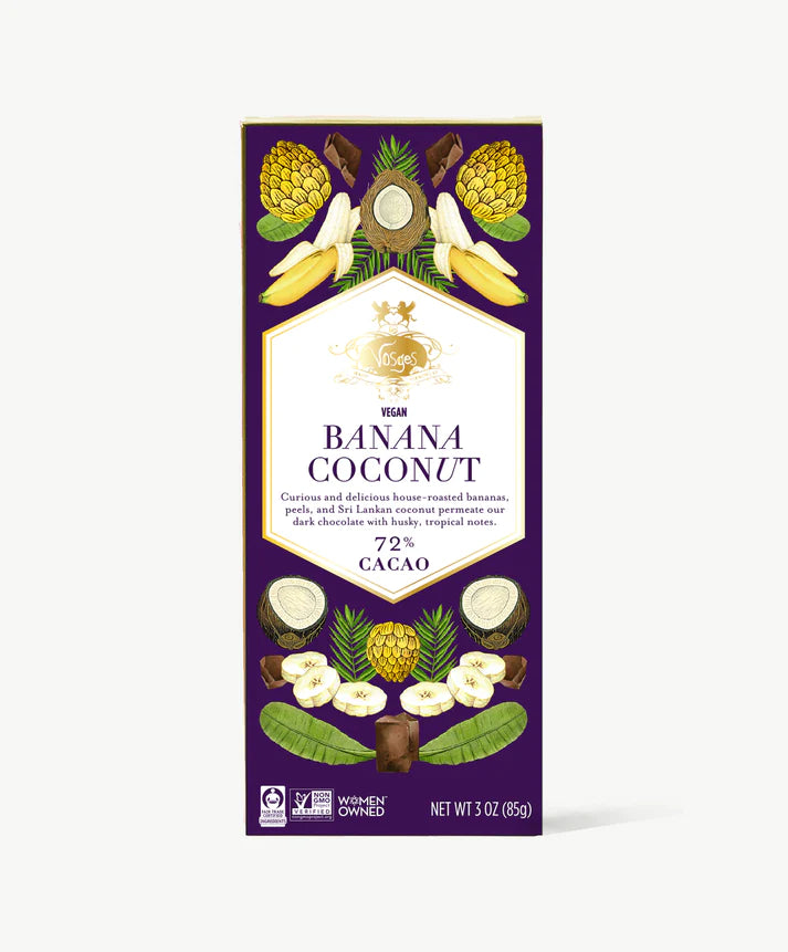 Vosges Chocolate Banana Coconut 3 oz.