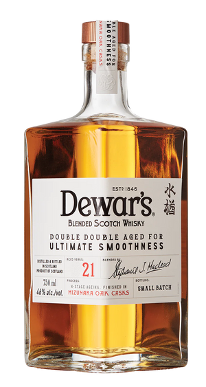 Dewar's Blended Scotch Whiskey 21 Year Old Mizunara Cask Finish Double Double