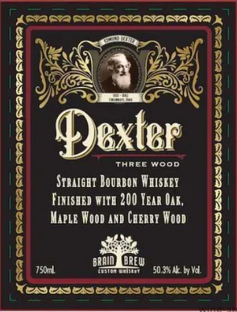 Dexter Straight Bourbon Whiskey Three Wood