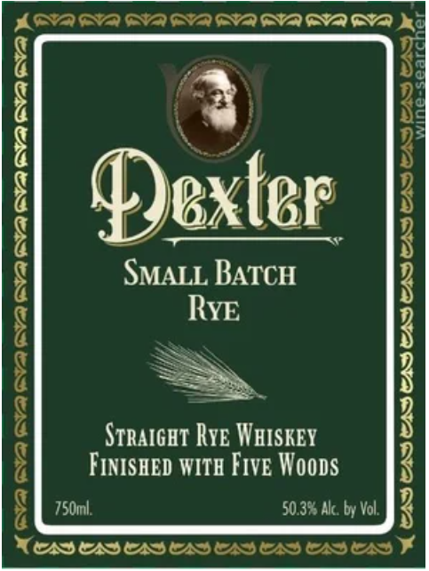 Dexter Straight Rye Whiskey Five Woods Finish Small Batch