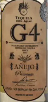 G4 Tequila Anejo Edicion Dia de Muertos 750ML