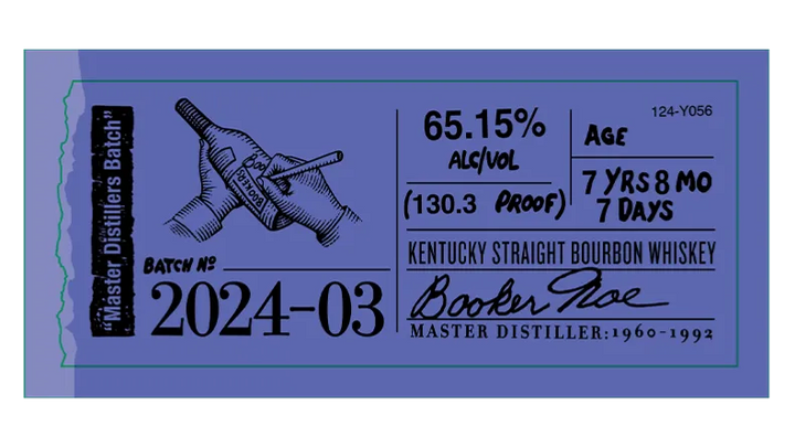 Bookers Kentucky Straight Bourbon Whiskey Beam The Master Distillers Batch 2024-03 