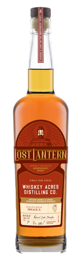 Lost Lantern Illinois Straight Bourbon Whiskey Whiskey Acres Distilling Single Cask #7 (2025)