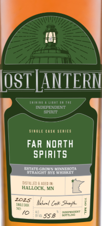 Lost Lantern Minnesota Straight Rye Whiskey Far North Spirits Single Cask 10 (2025)