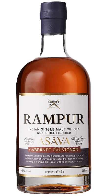 Rampur Indian Single Malt Whisky Asava Cabernet Sauvignon Cask
