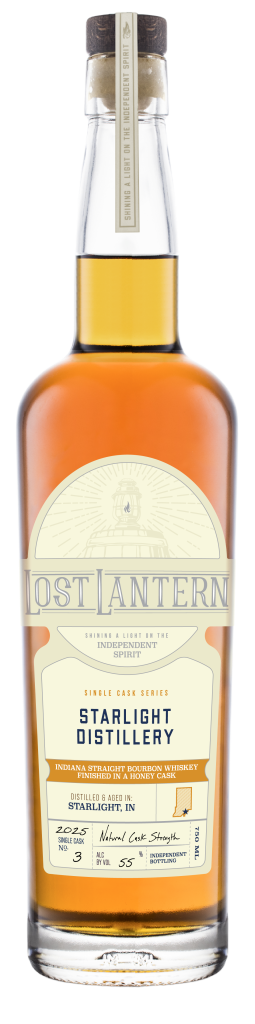 Lost Lantern Indiana Straight Bourbon Whiskey Starlight Single Cask 3 Honey Finish