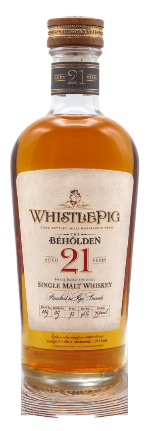 WhistlePig Single Malt Whiskey The Beholden 21 Years