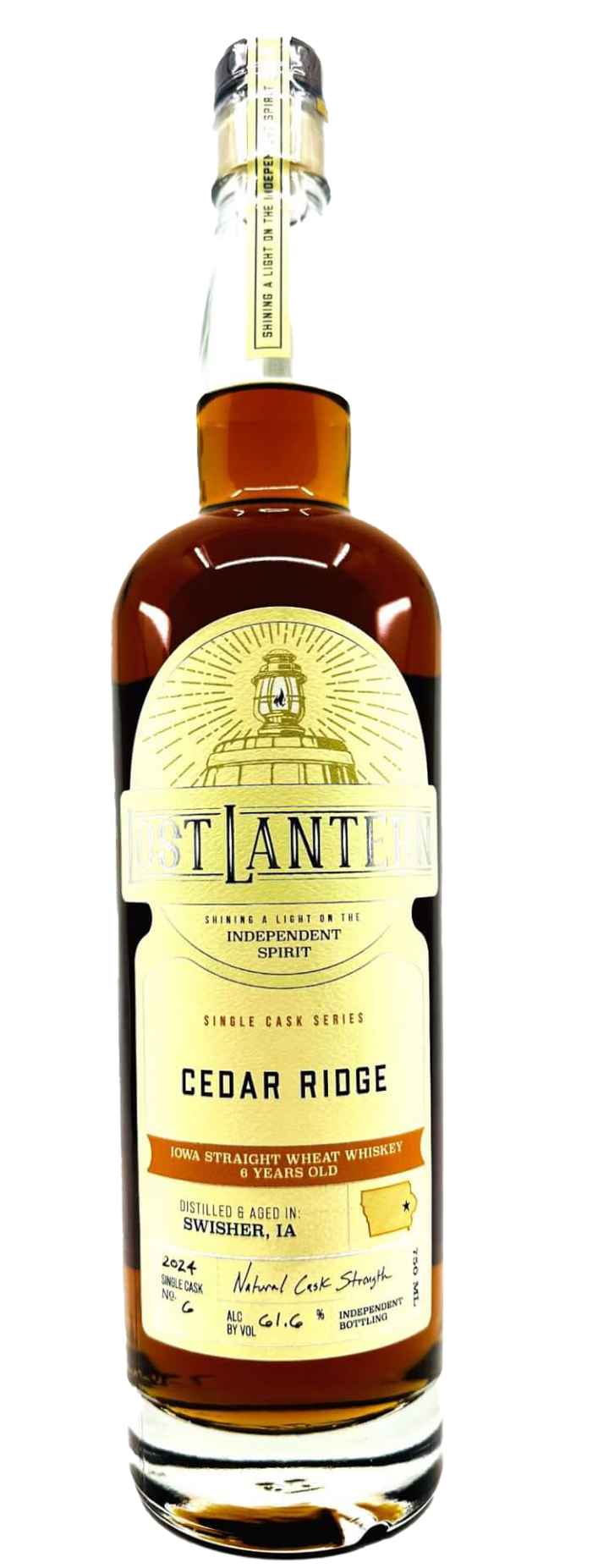 Lost Lantern Iowa Straight Wheat Whiskey 6 Year Cedar Ridge 750ML