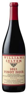 2021 Williams Selyem Pinot Noir Lewis MacGregor Estate Vineyard Russian River Valley