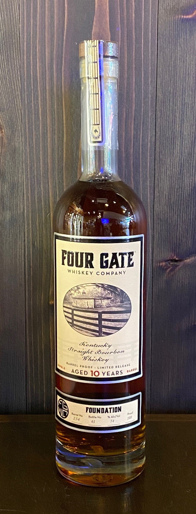 Four Gate Kentucky Straight Bourbon Whiskey Foundation 10 Year 750ML