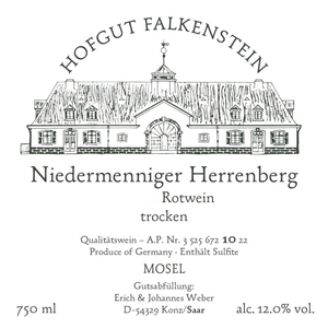 2019 Hofgut Falkenstein Rotwein Trocken Niedermenniger Herrenberg