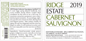 2020 Ridge Vineyards Estate Cabernet Sauvignon