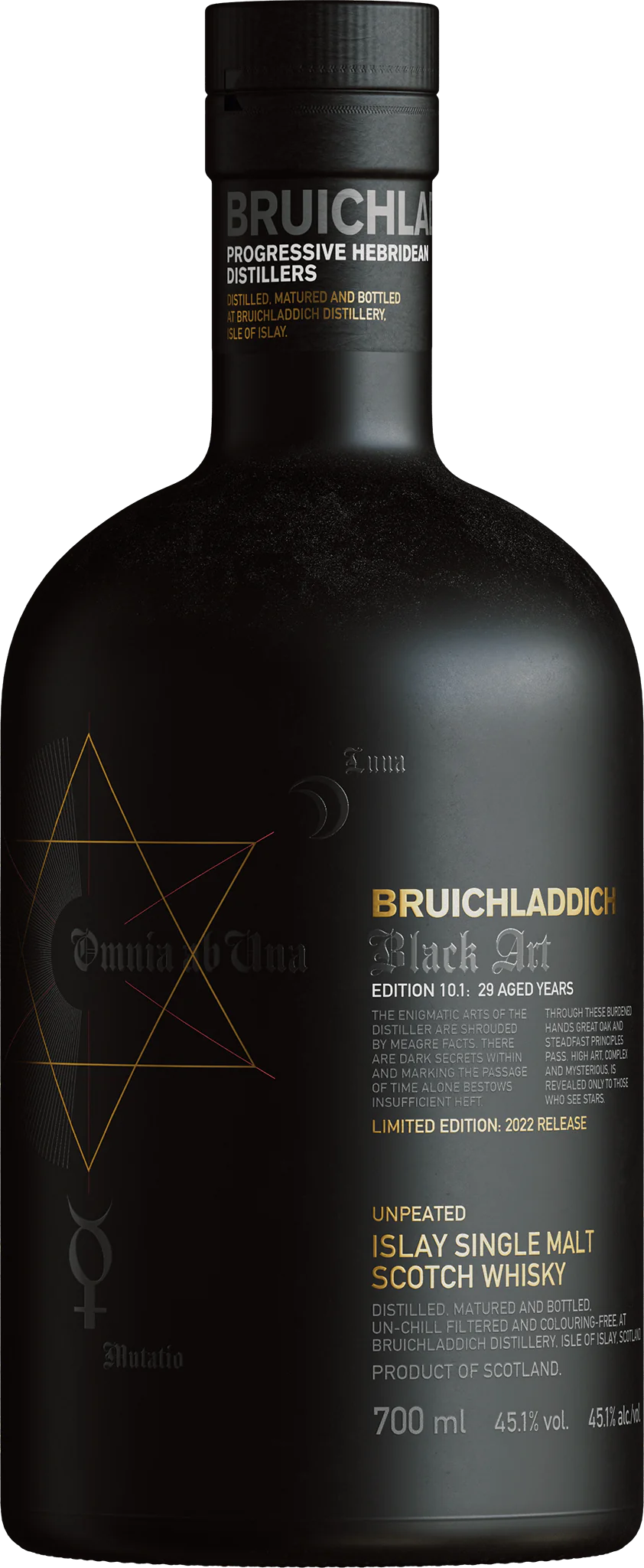 Bruichladdich Islay Single Malt Scotch Whisky Aged 29 Years Black Art Edition 10.1 750 ML