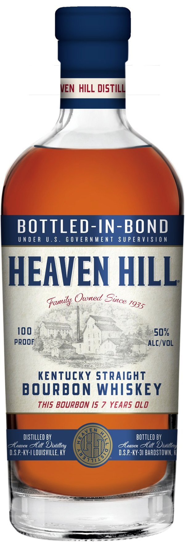 Heaven Hill Kentucky Straight Bourbon Whiskey 7 Year Old Bottled in Bond 750ML
