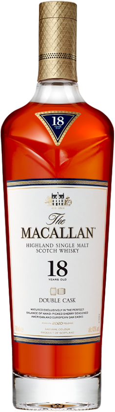 The Macallan Highland Single Malt Scotch Whisky Double Cask 18 Years Old 750ML