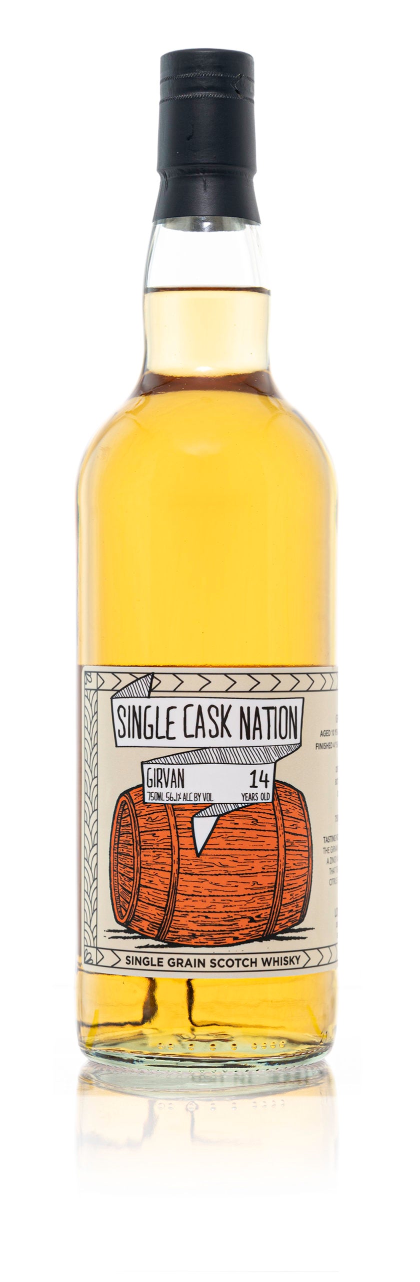 Single Cask Nation Girvan Lowland Single Malt Scotch Whisky 14 Years Old (2006) 750ml