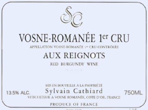 Domaine Sylvain Cathiard Vosne Romanee Aux Reignots 1er Cru