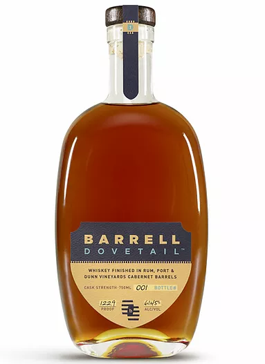 Barrell Dovetail Whiskey122.54 proof Finished In Rum, Port and Dunn Vineyards Cabernet Barrels 750 ML