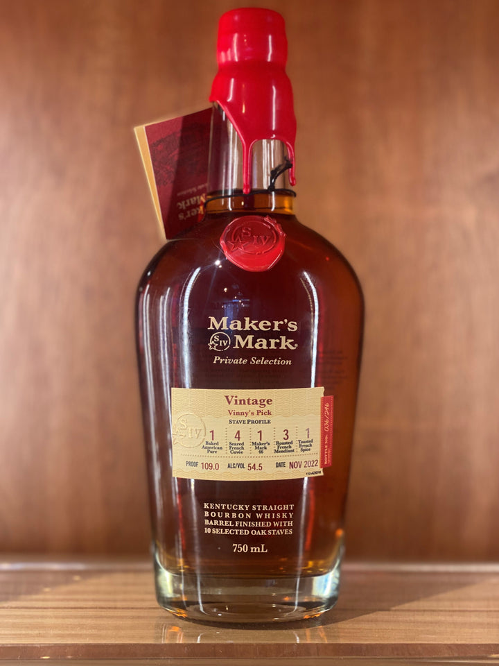 Makers Mark Kentucky Straight Bourbon Whisky Private Selection Vinny's Pick 750ML