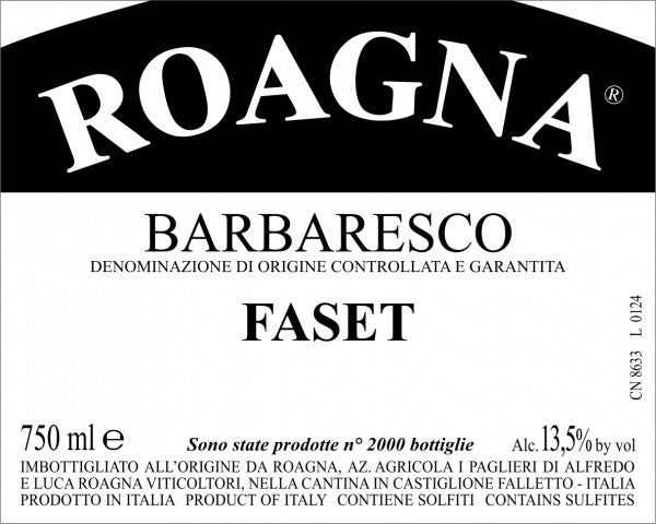 2016 Roagna Barbaresco Faset DOCG 1.5L